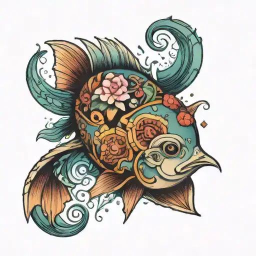 maria astro poisson tattoo design idea