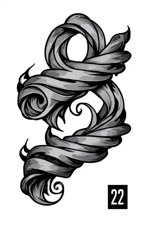 sexy 22 gun intertwined tattoo design idea
