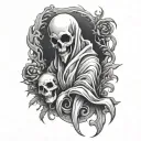 sheet ghost tattoo design idea