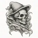 sheet ghost tattoo design idea