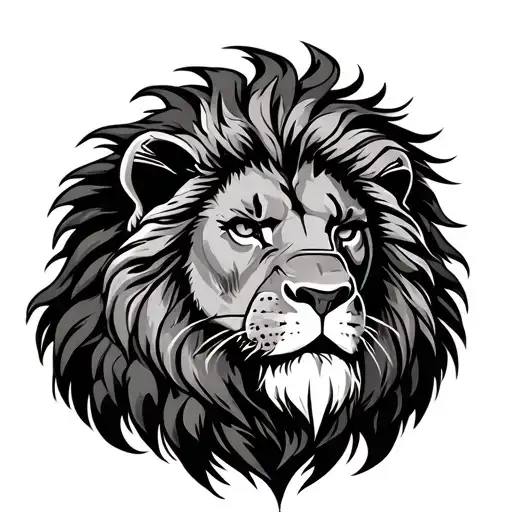 lion with gladiator tattoo design idea