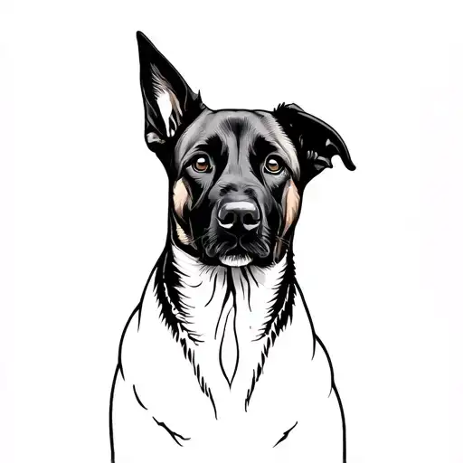 belgian malinois tattoo design idea