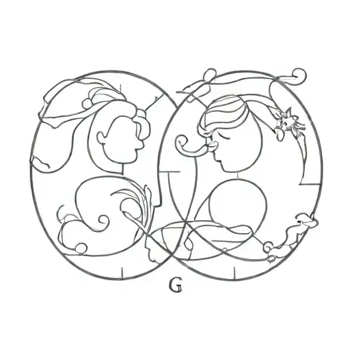 gemini zodiac sign tattoo design idea