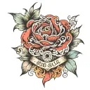 word SILK tattoo design idea
