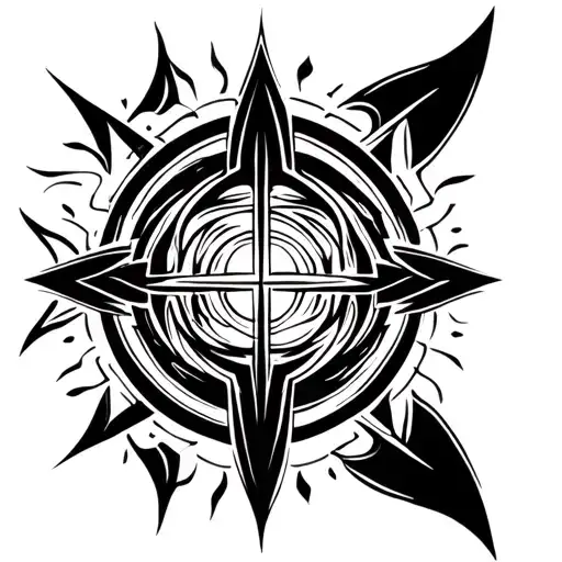 god symbol in alchemy tattoo design idea