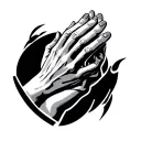 prayer hands tattoo design idea