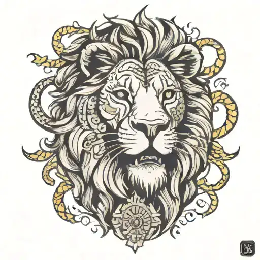 Name is beck who’s spirit animal is a lion, plays sports, symbol is BC and number is 13 tattoo design idea