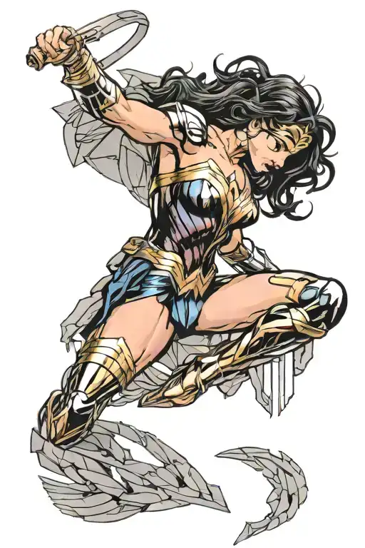 wonder woman tattoo design idea