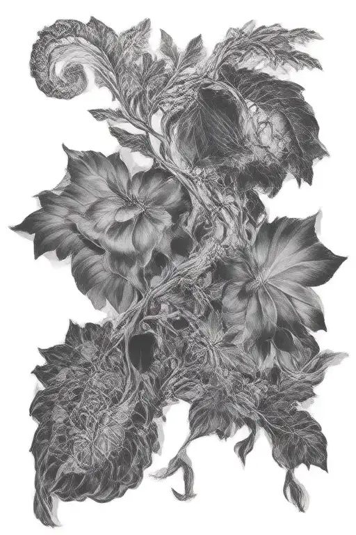 Ayahuasca vine tattoo design idea