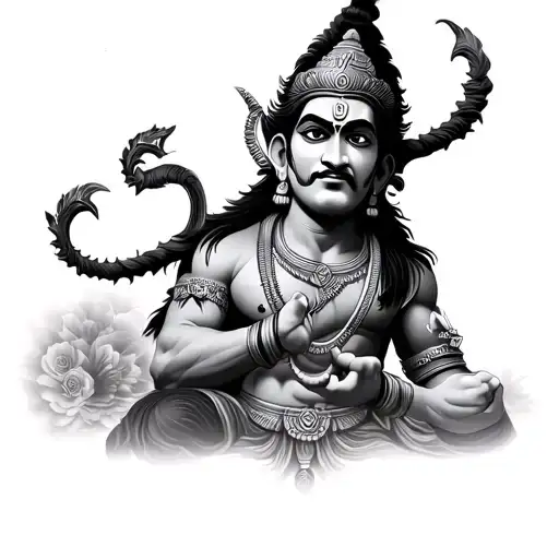 God Hanuman tattoo design idea