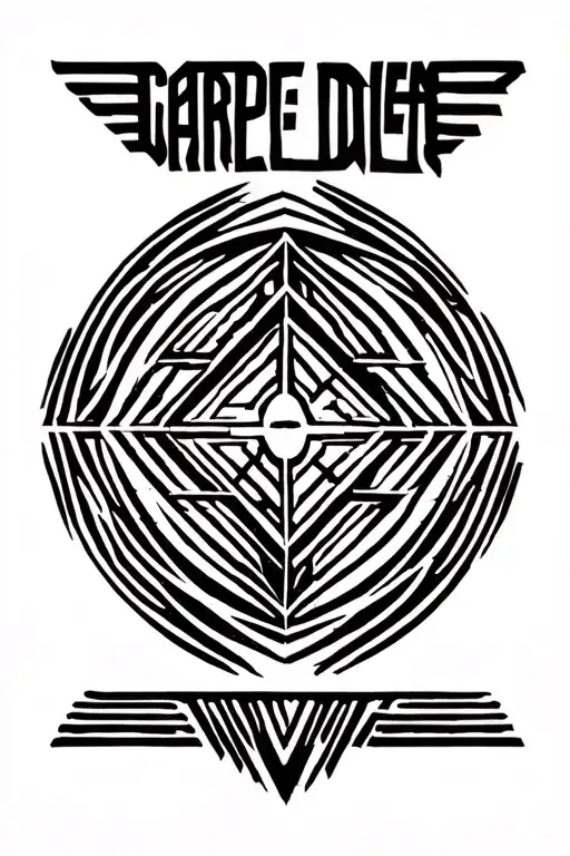 Carpe Diem inscription tattoo design idea