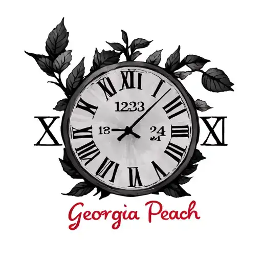 roman numerals of 12 23 24 with georgia peach written under it tattoo design idea