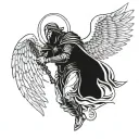 Azrael archangel tattoo design idea
