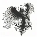 Azrael archangel tattoo design idea