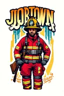 "jobtown" Firefighter tattoo design idea