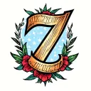 number 7 tattoo design idea