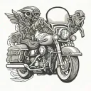 harley davidson motorcycle in memory ofdad tattoo design idea