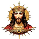 Christ is King nativity scene tattoo design idea