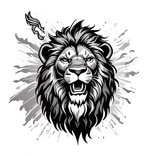 lion, god,strenght,happy tattoo design idea