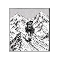mountain climber tattoo design idea