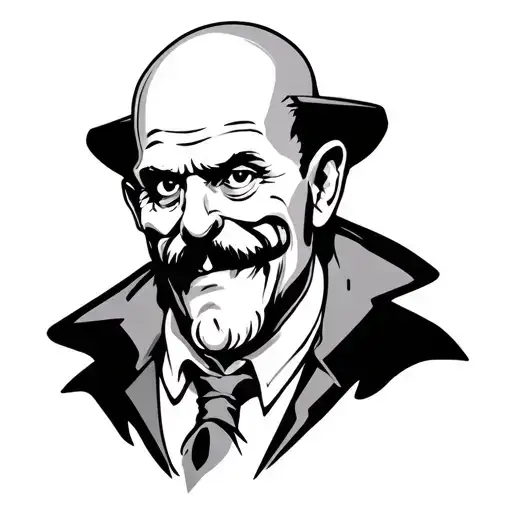 captain spaulding bright colors tattoo design idea