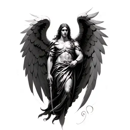 Raphael Archangel tattoo design idea