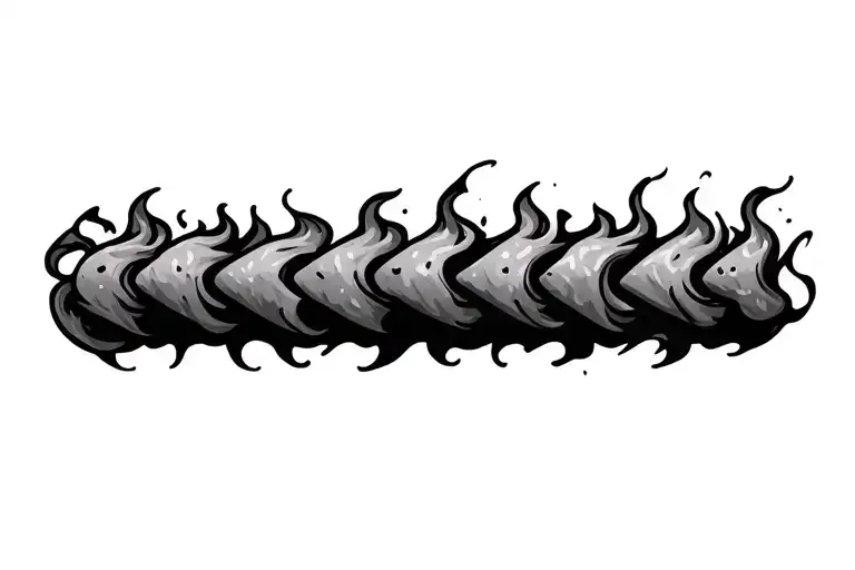 flaming cracker tattoo design idea