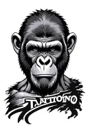 Caesar Planet Of The Apes with sign tattoo design idea