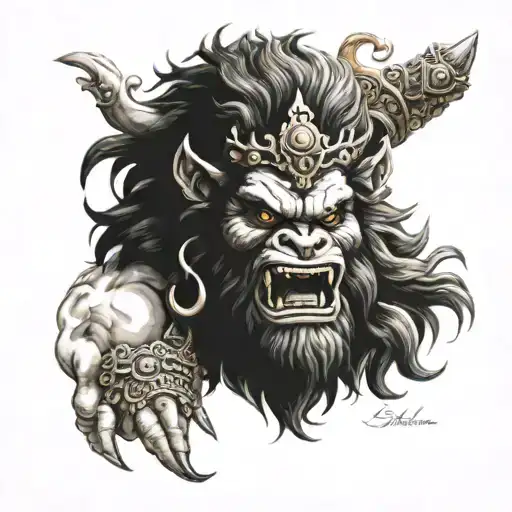Narasimha tattoo design idea