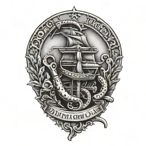 don't tread on me flintlock pistols tattoo design idea