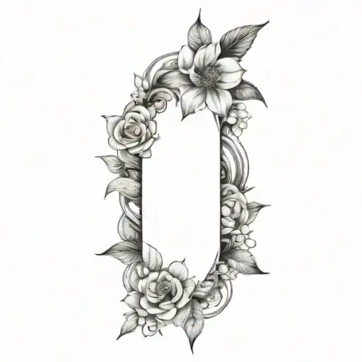 Filler Floral tattoo design idea