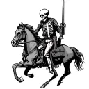 skeleton cavalry tattoo design idea