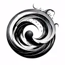 Zen Enso circle tattoo design idea