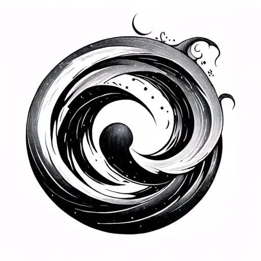 Zen Enso circle tattoo design idea