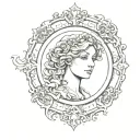 Blank Postage stamp tattoo design idea