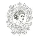 Blank Postage stamp tattoo design idea