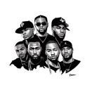 wu tang clan 8 members tattoo design idea