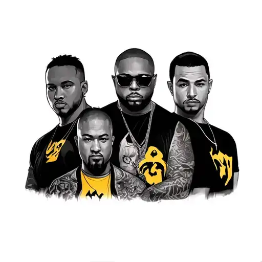 wu tang clan 8 members tattoo design idea