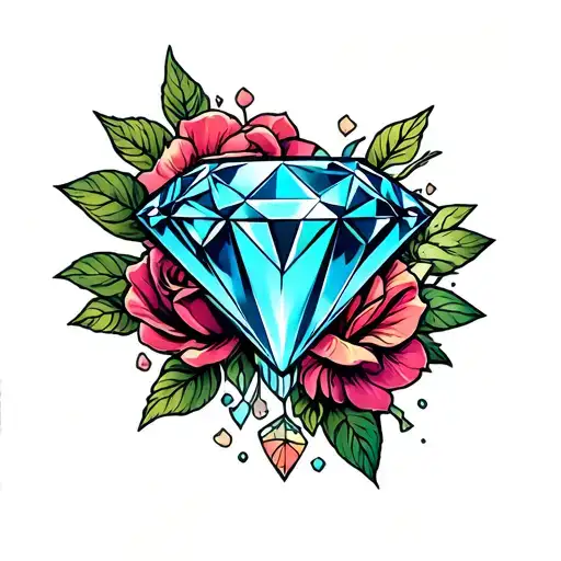 diamond in the rough tattoo design idea