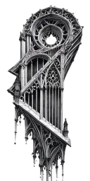 gothic cathedral  tattoo design idea