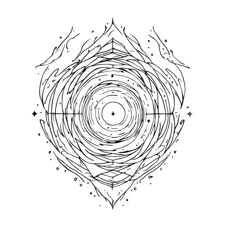 milky way galaxy with no color tattoo design idea