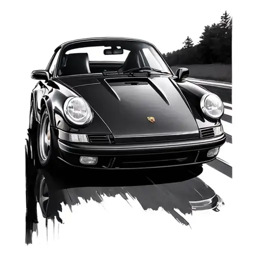 Porsche 911 tattoo design idea