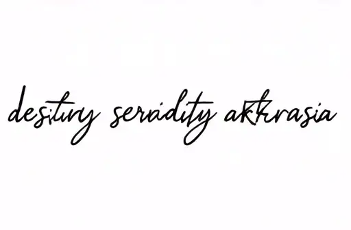 "Destiny by serendipity akrasia" tattoo design idea