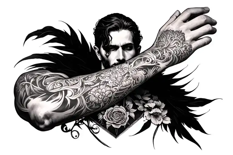 veritas forearm aquetas forearm sleeve tattoo tattoo design idea