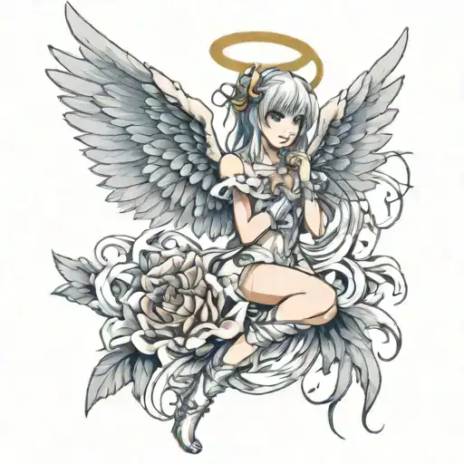 angel tattoo design idea
