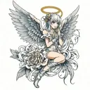 angel tattoo design idea