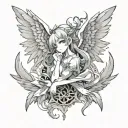 angel tattoo design idea