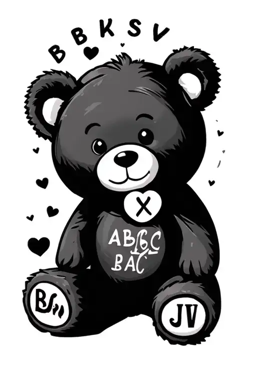 teddy bear baby abc blocks fore arm tattoo tattoo design idea