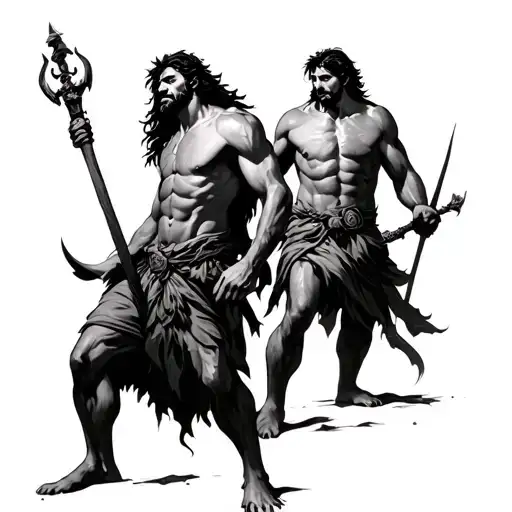 david and goliath tattoo design idea