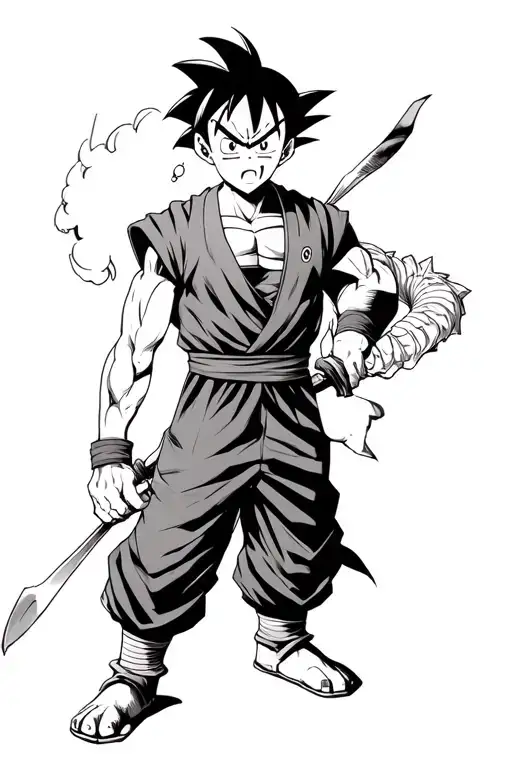 anime one piece dragon ball hunter x hunter tattoo design idea